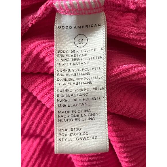 Good American bathing suit Always Fits One-Piece Swimsuit pink plus 5/6 2XL/3XL - Picture 5 of 6